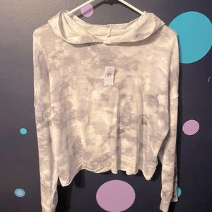 Girls oversized cropped sweatshirt